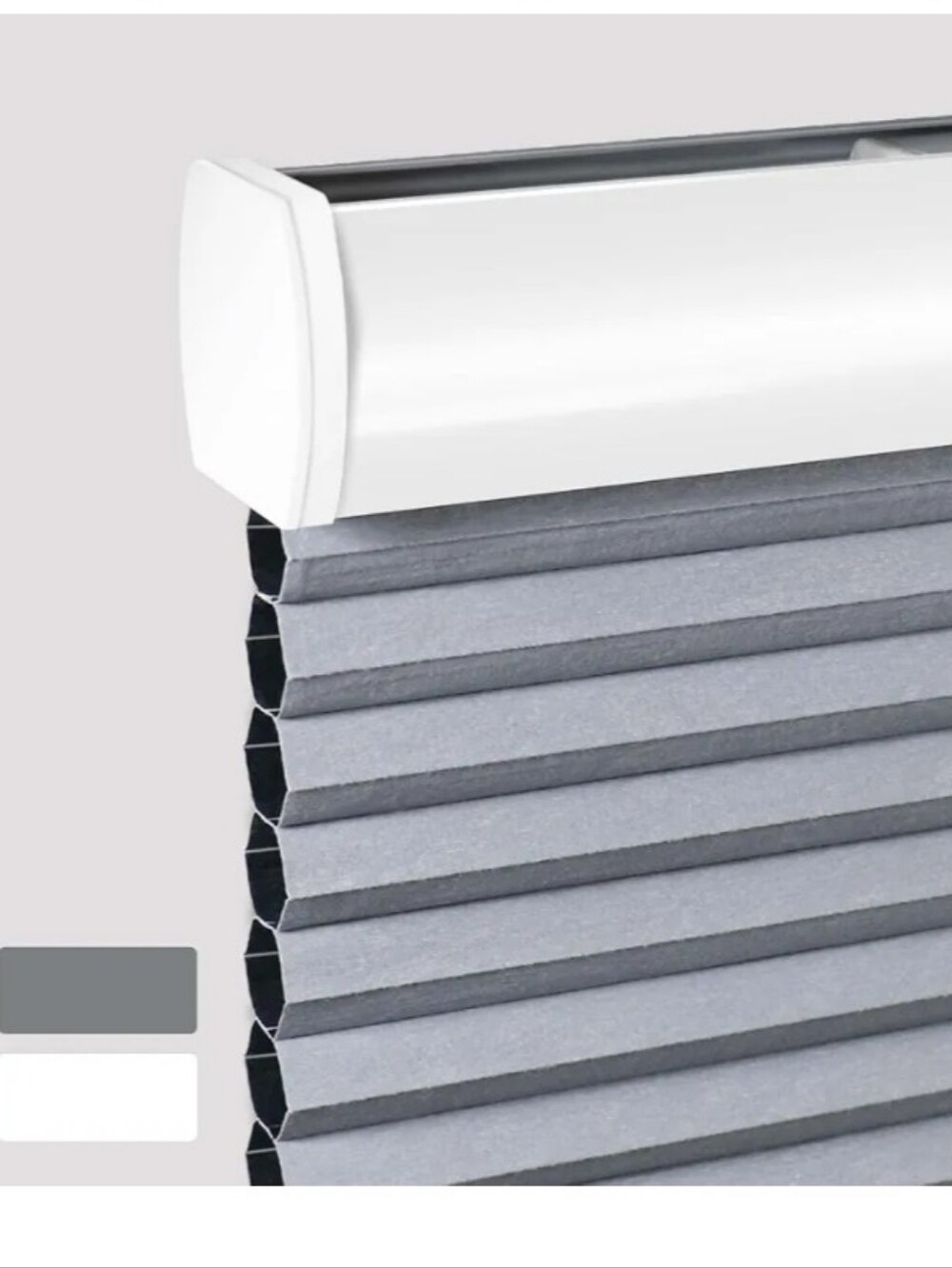 Luckup Cellular Cordless Blinds Gray And White 20"x64"